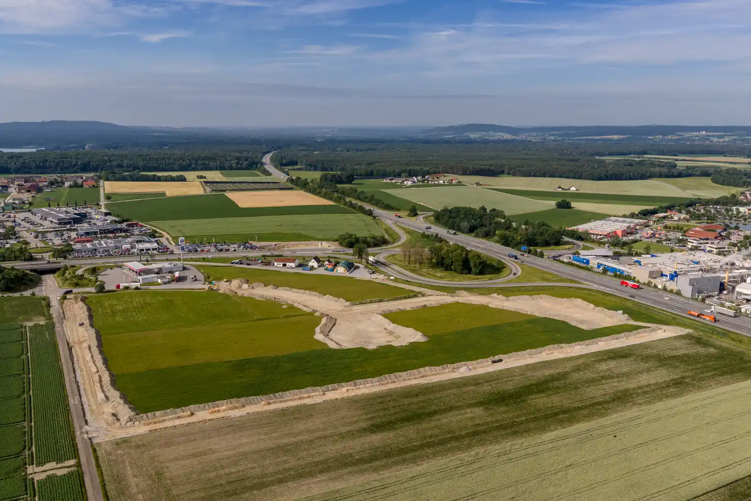 Übersicht interkommunales Gewerbegebiet A93