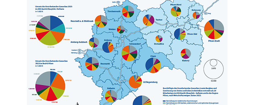 Industriestandortkarte Ostbayern-Westböhmen 2024